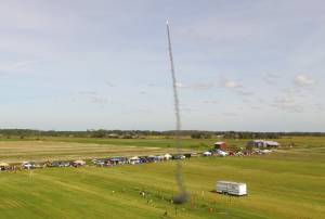 Aerial View of Rocket Launch at NEFAR