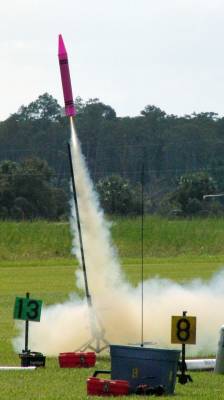 Crayon Leaves the Launch Rail
