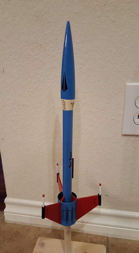 Semroc Flying Model Rocket Kit Tau Zero KN-2