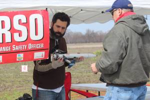 RSO Checking a Rocket