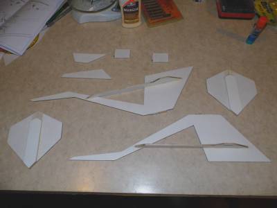 Assembly of wing pieces