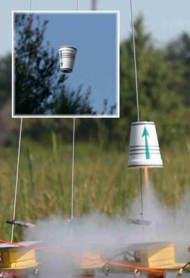 Odd'l Rockets UP! Cup with a Estes C6-3. Roger Smith pictures. Orlando R.O.C.K. launch, 10/1/11